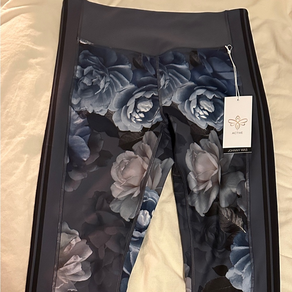 JW Active Grey Peony High Waist Sculpting Leggings